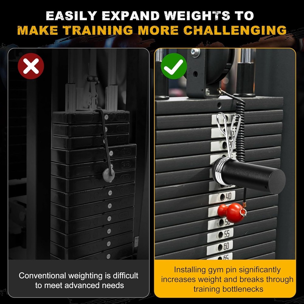 EVERYMATE Universal Weight Stack Pin for Gym Machines