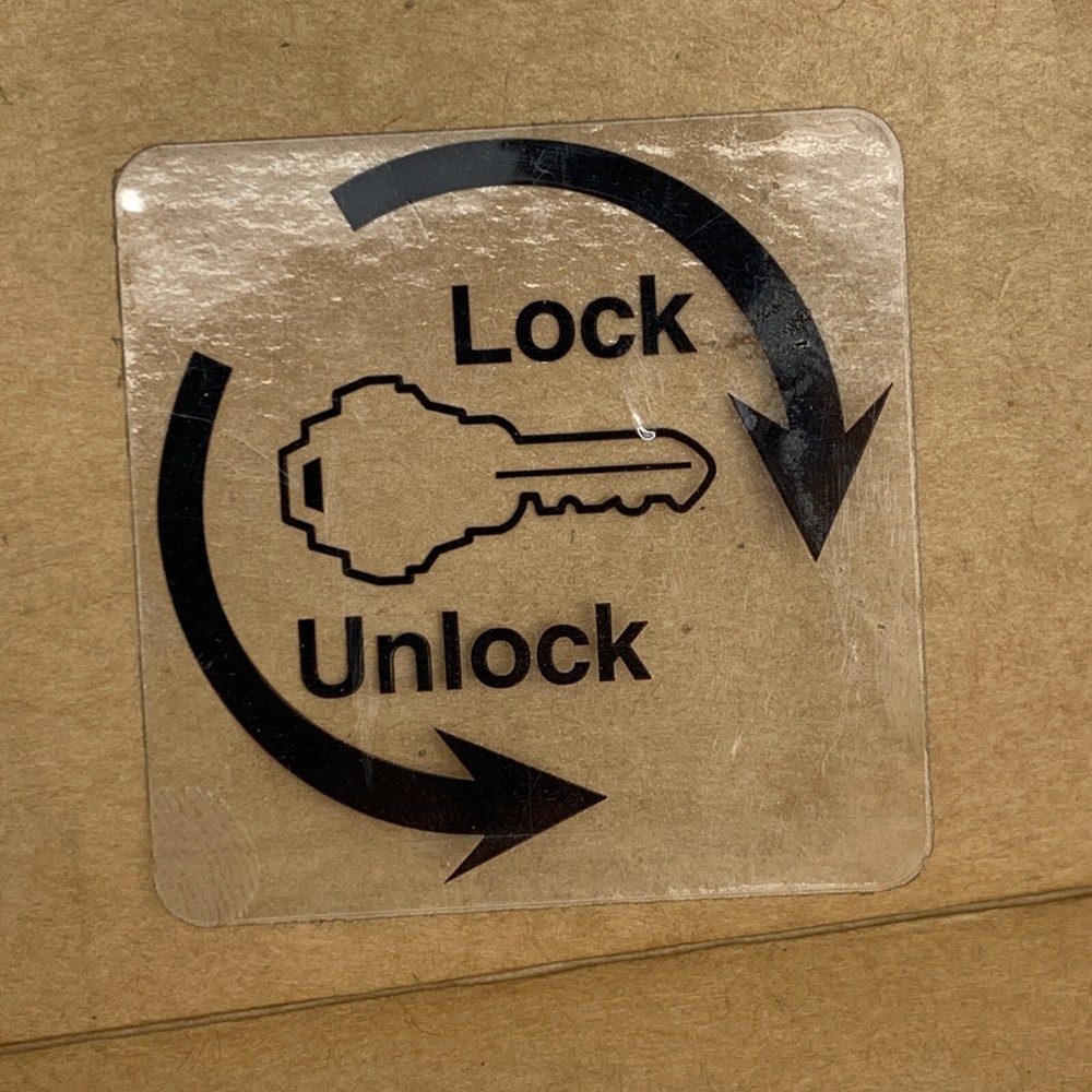 (12-Pack) Key Lock/Unlock Left Right Arrow Marker Clear See Through Stickers 1¾"