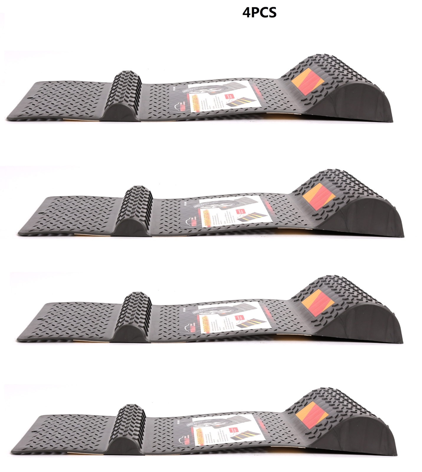 4pc Mat Car Garage Drip Tray Parking Tire Wheel Stop Park Right Safety Anti-skid