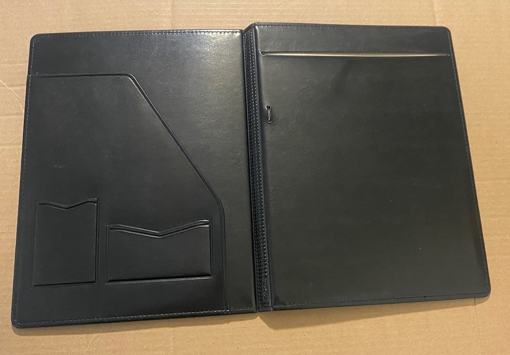 Vintage Apple Computer Leather Folio Padfolio Notebook Folder