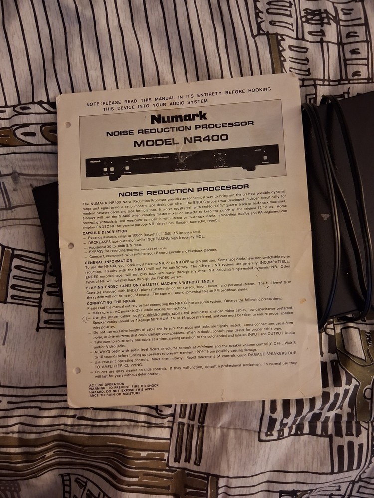 Numark Noise Reduction Processor NR400