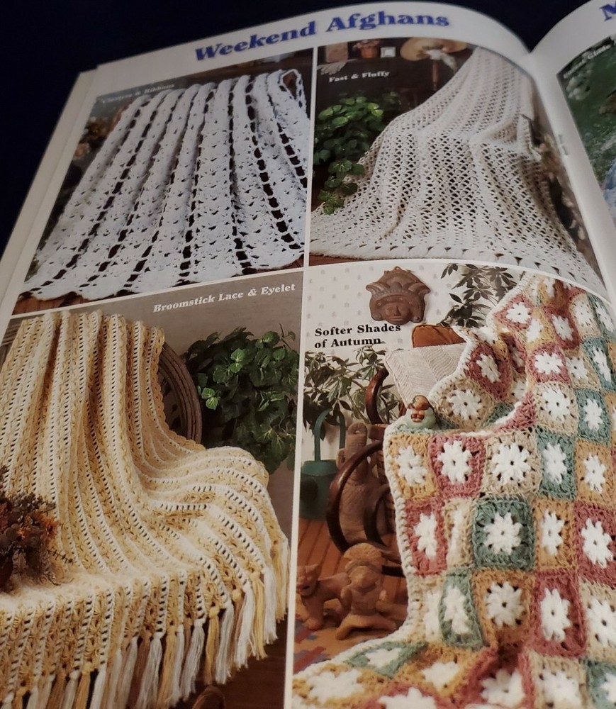CU1 HWB 1996, CROCHET PATTERNS AFGHAN JAMBOREE LEAFLET - 24 DESIGNS