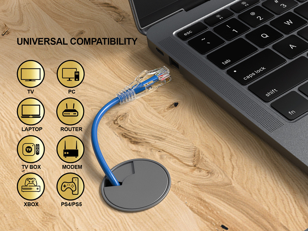 4ft Slim Cat6a 28AWG UTP Ethernet Network Patch Cable, Blue