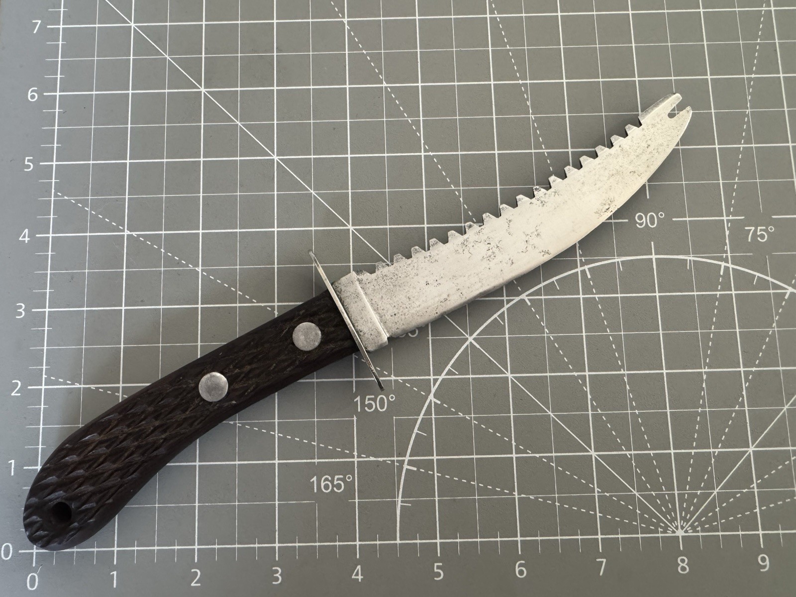 Vintage 1920-1939 Remington RH-45 Wood Handle Fishing Filet Knife 10" Overall