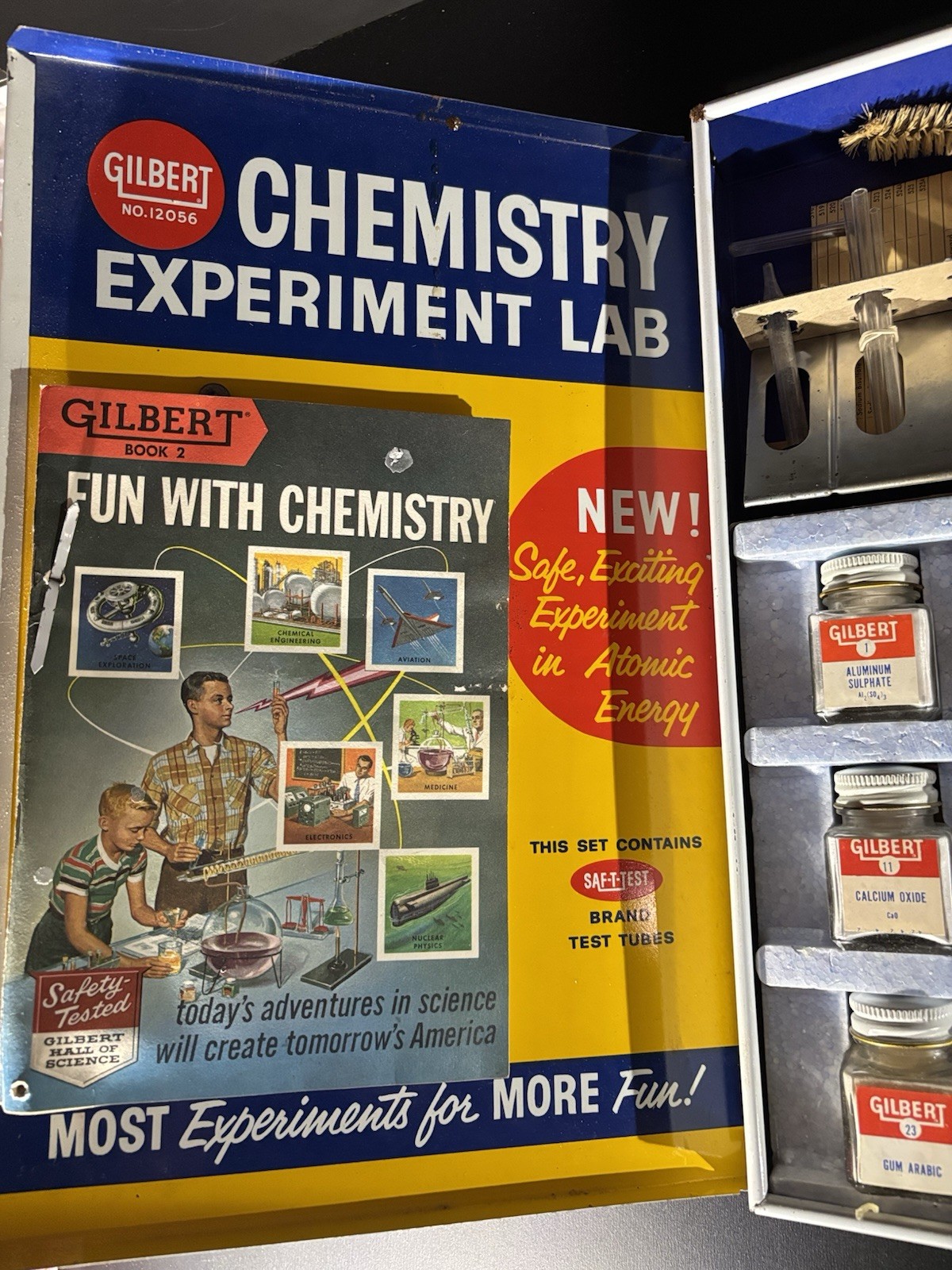 Vintage 1963 Gilbert Chemistry Lab Complete W/ Chemicals 100% Intact