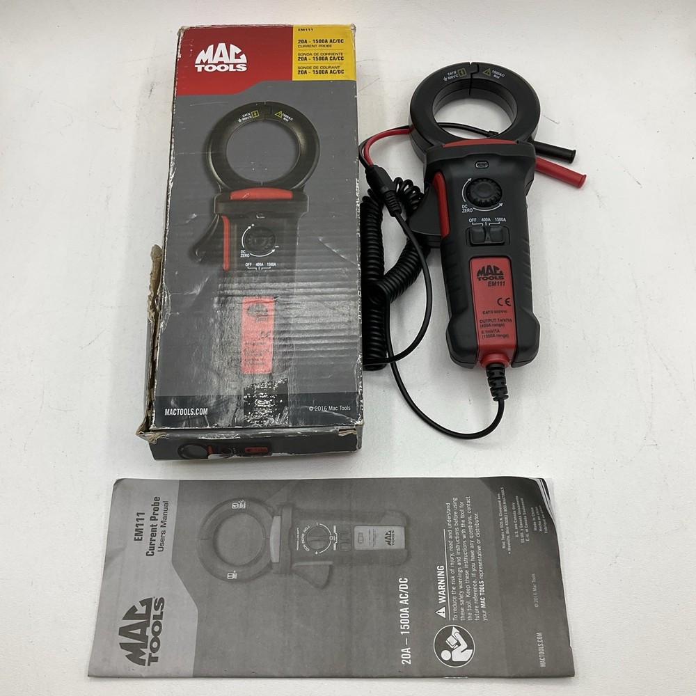 Mac Tools EM111 20A-1500A AC/DC Current Amp Probe