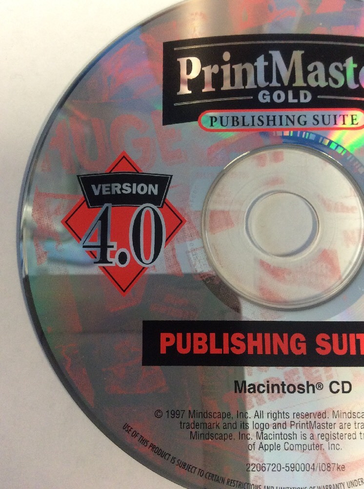 Mindscape Print master Gold Publishing Suite Version 4.0 Macintosh (1997,CD-ROM)