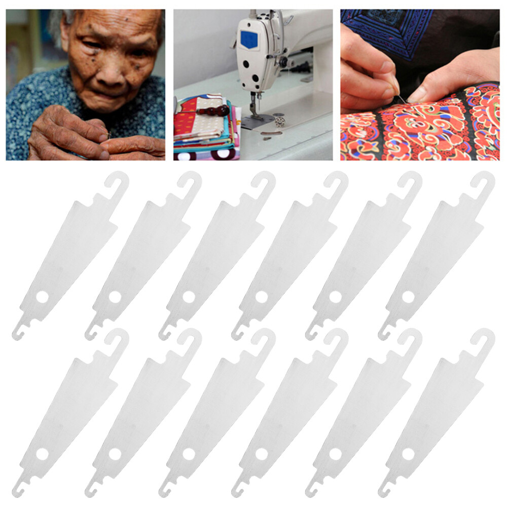100PCS Hook Needle Threader Needle Threading Tool DIY Large Eye Needle Threader