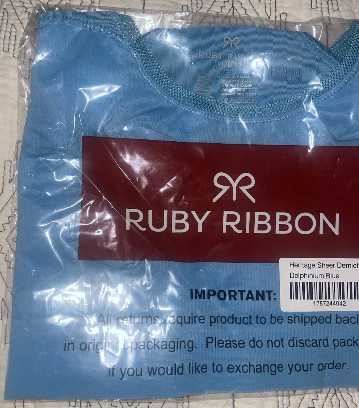 RUBY RIBBON HERITAGE SHEER #1787 NEW!
