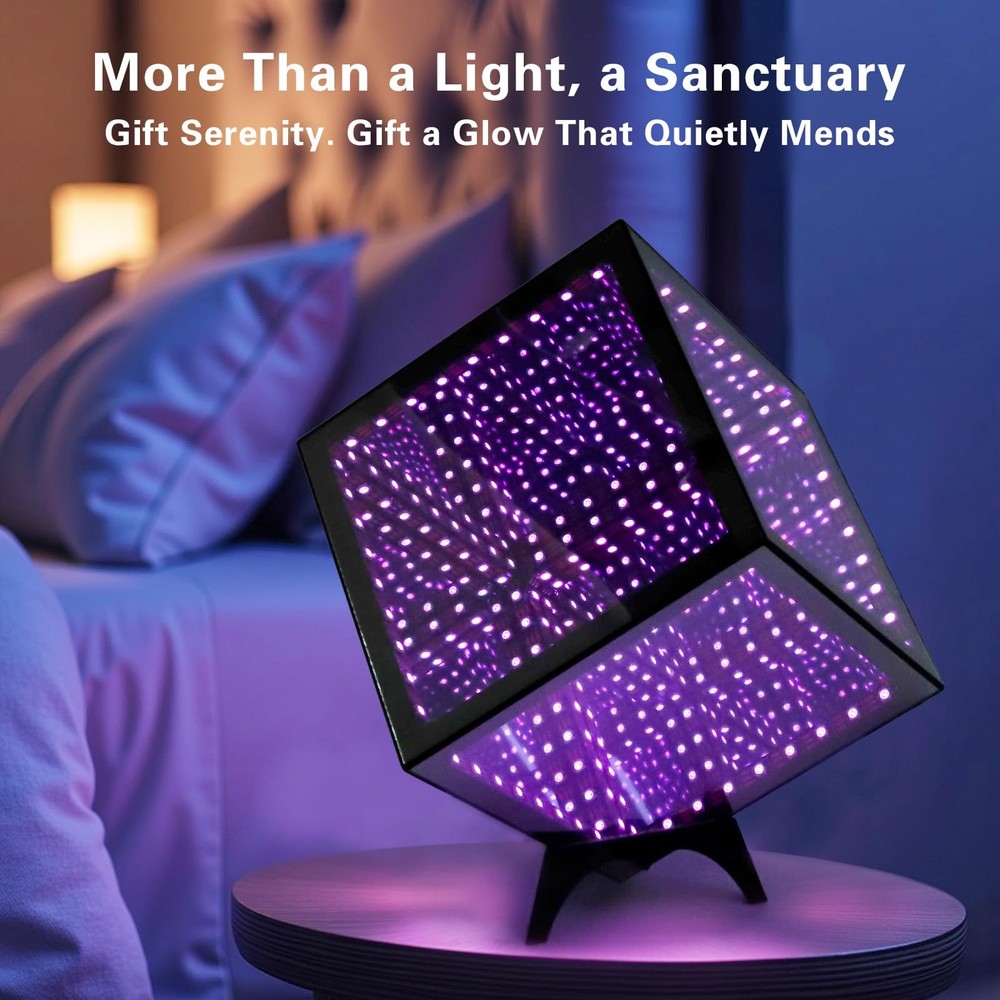RGB Infinity Hyper Cube Light with APP Control - Smart Infinity Mirror Night ...