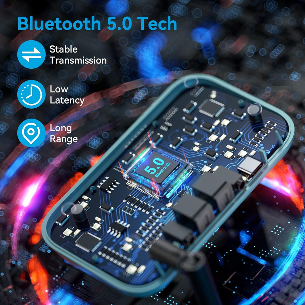 Bluetooth Transmitter for TV 3-In-1 Bluetooth 5.0 Transmitter Receiver for TV to