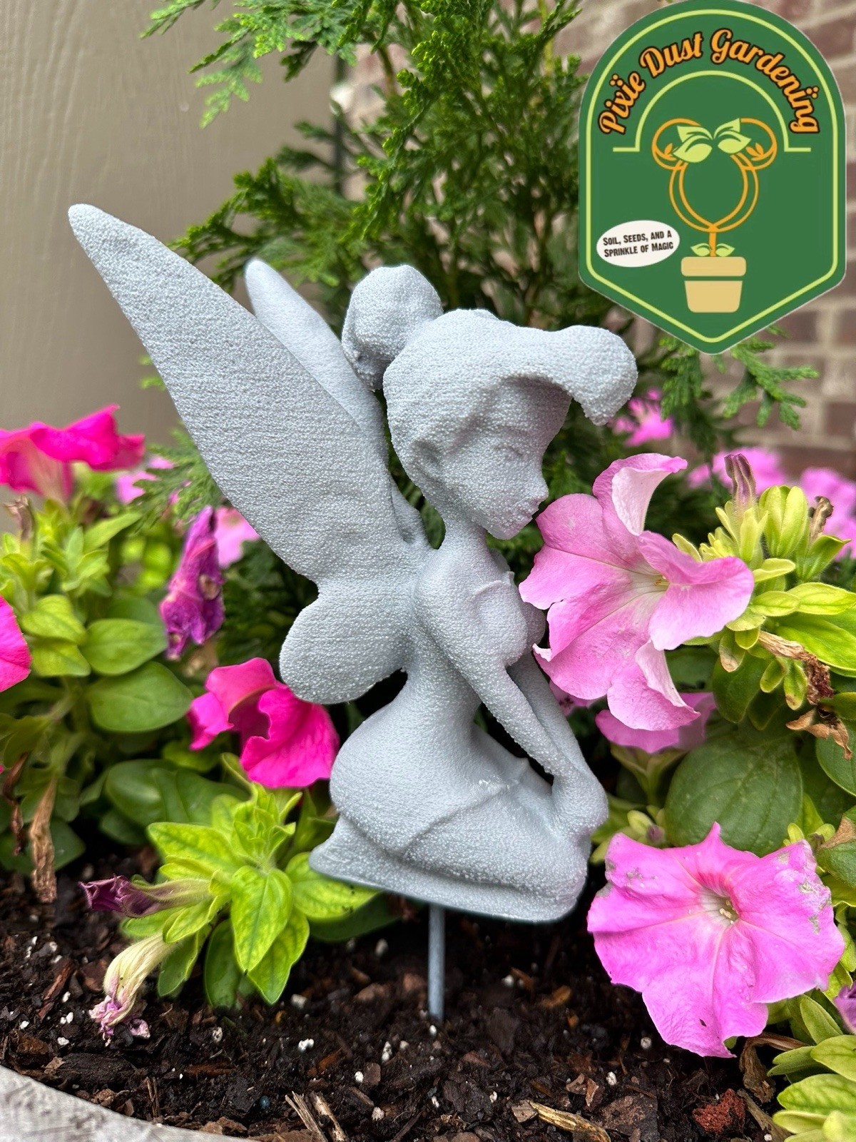 Tinkerbell Garden Statue - Disney Outdoor Decor Tink Epcot Flower Fairy gift