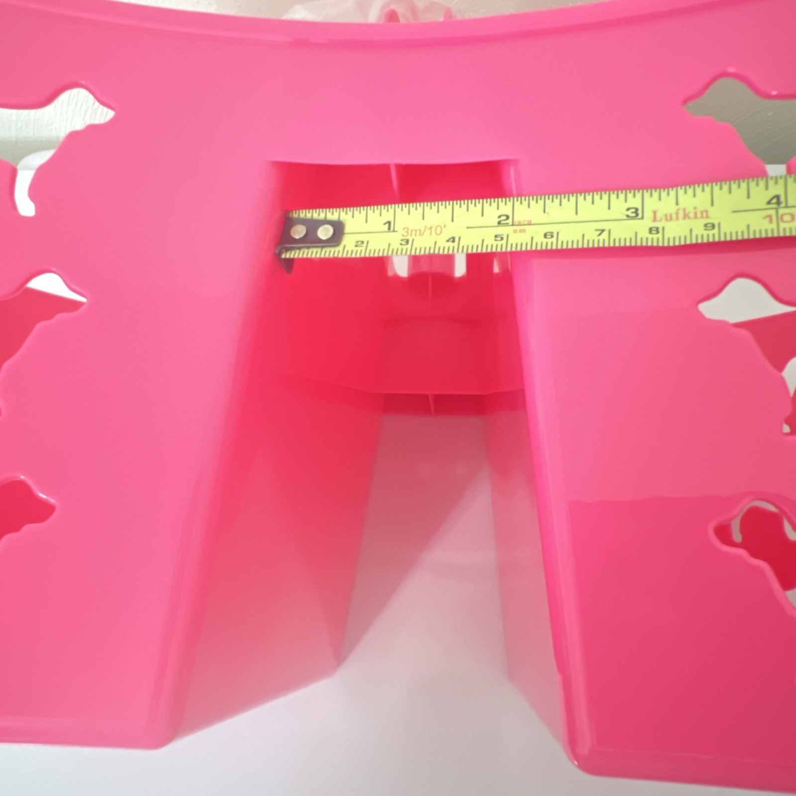 Victorias Secret Pink Dog Graphic Heart Shape SHOWER CADDIE organizer 16Lx6H