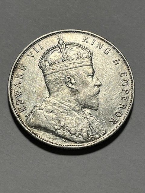 1908 Straits Settlements Silver Dollar VF+ #20934