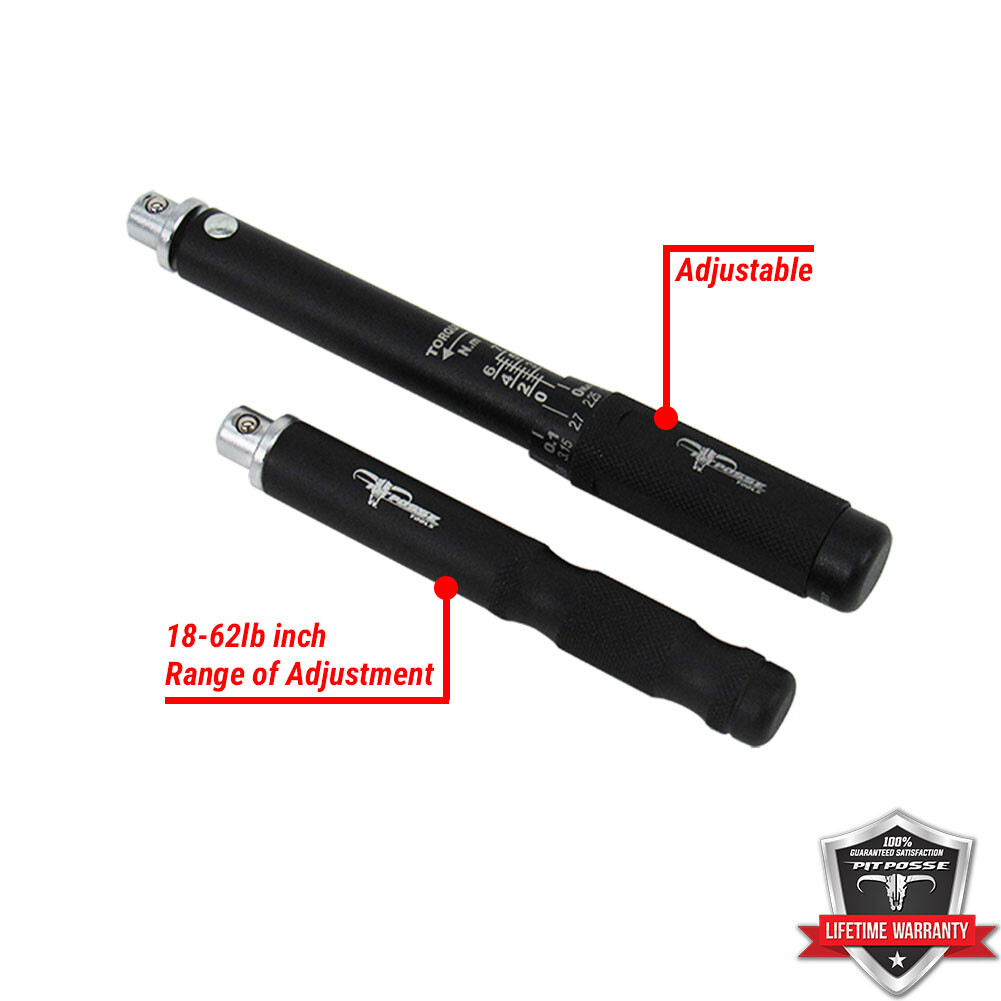 Pit Posse Motorcycle Wheel Spoke Torque Wrench Adjustable V2 Key Universal Set