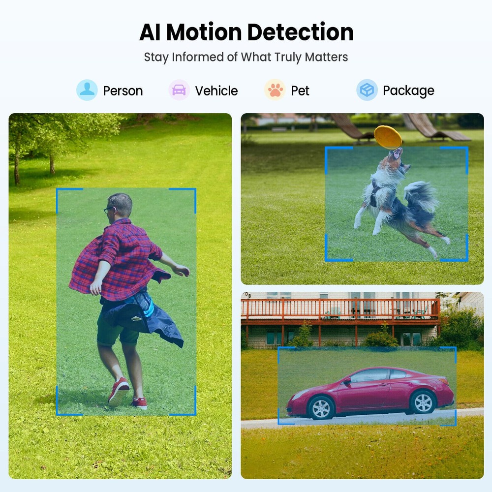 ARCCTV Outdoor Wireless Security Camera System Solar Battery Powered WIFI Camera