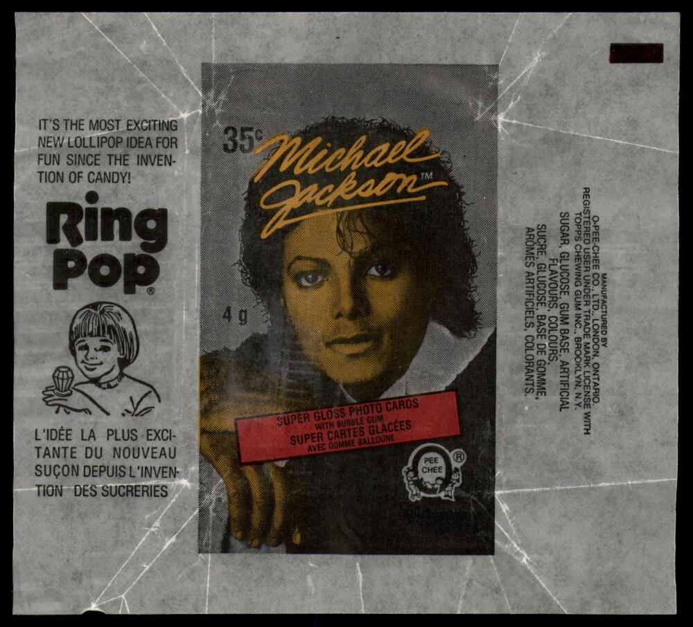 1984 O-Pee-Chee Michael Jackson Wrapper Ring Pop Ad