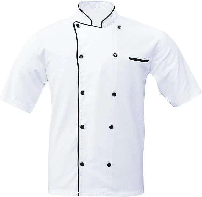 Men's Short Sleeves Chef Coat Jacket For All Type Of KItchens/Restaurants