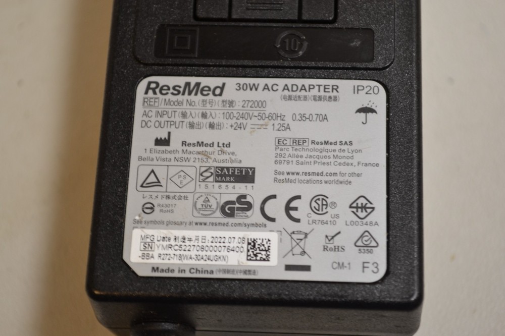 GENUINE Resmed 30w Ac Adapter 272000