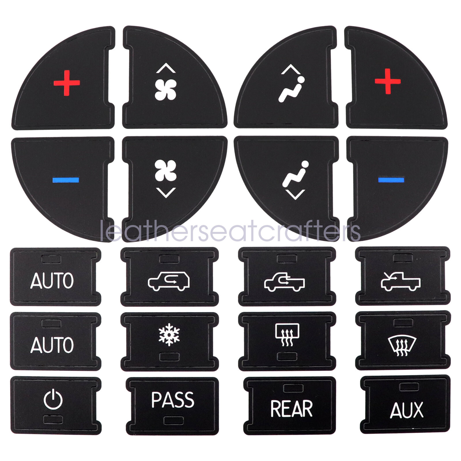 Vehicle Climate Control Button Stickers For 2007-2013 Chevy Avalanche Silverado