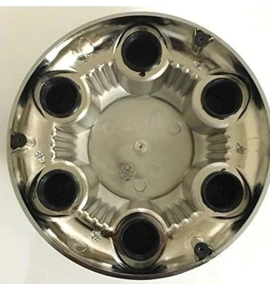 4PCS 6 LUGS SILVERADO 1500 TAHOE AVALANCHE CENTER WHEEL CAP HUB WITH YELLOW LOGO