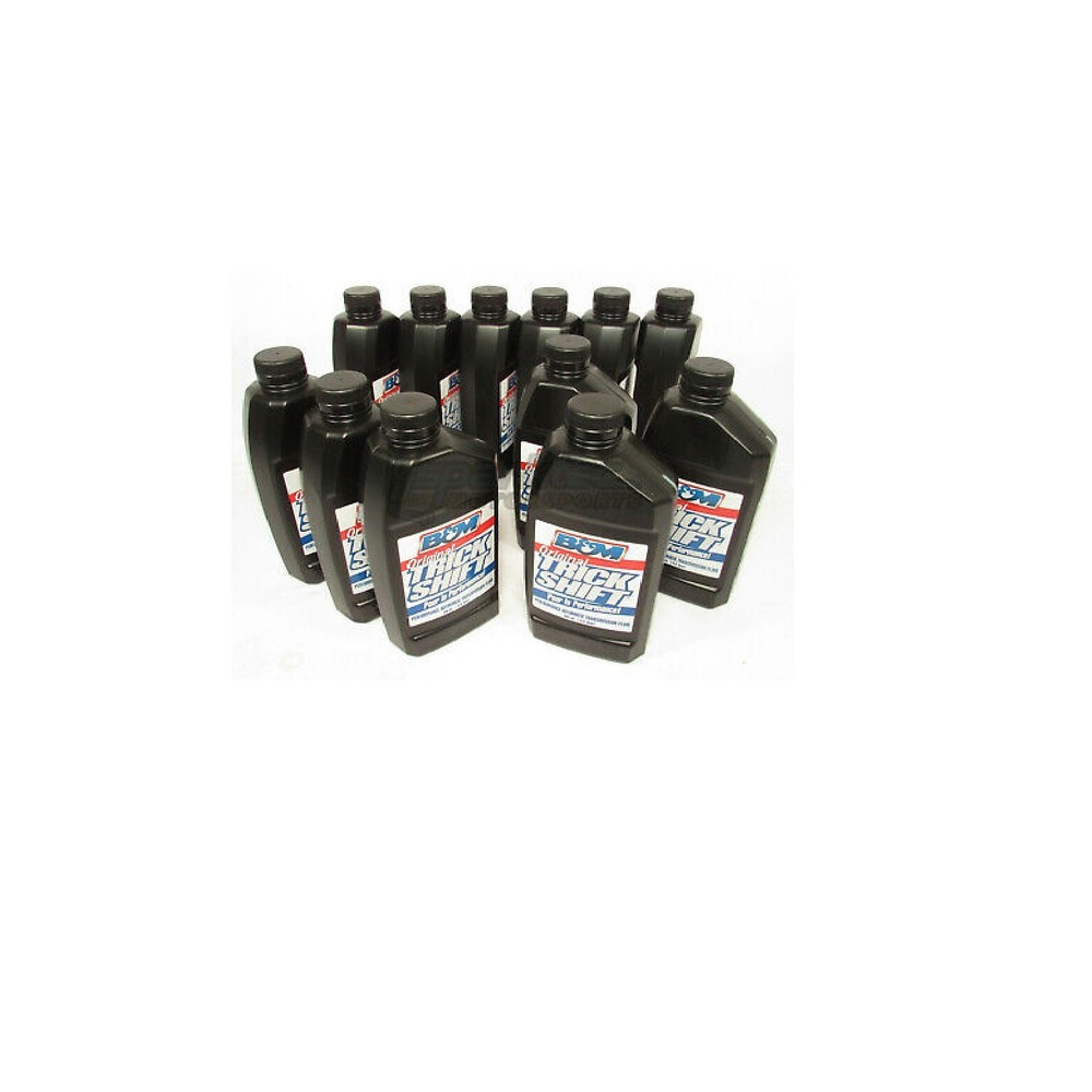 B&M Universal Trick Shift Automatic Transmission Fluid 12 Single Quart Bottles