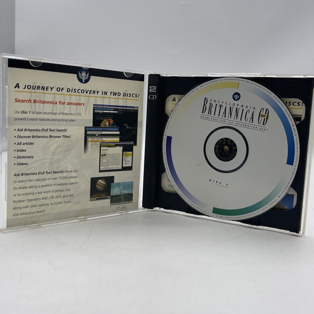Encyclopaedia Britannica CD 99 PC CDROM Multimedia Edition