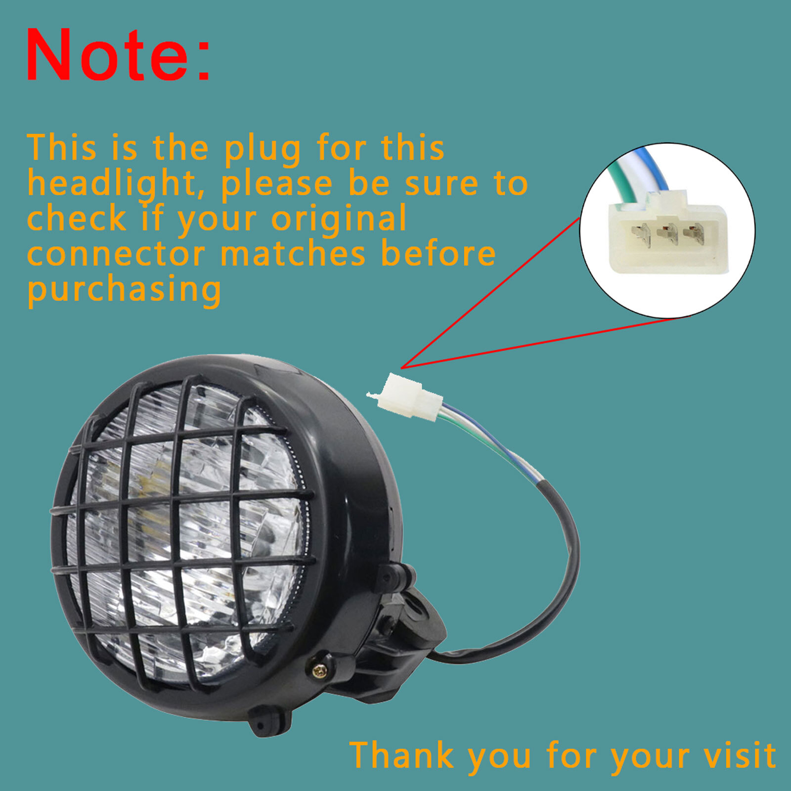 us 2x Led Headlight fit Yamaha 1987-06 Banshee lens bulbs lights grills Warrior