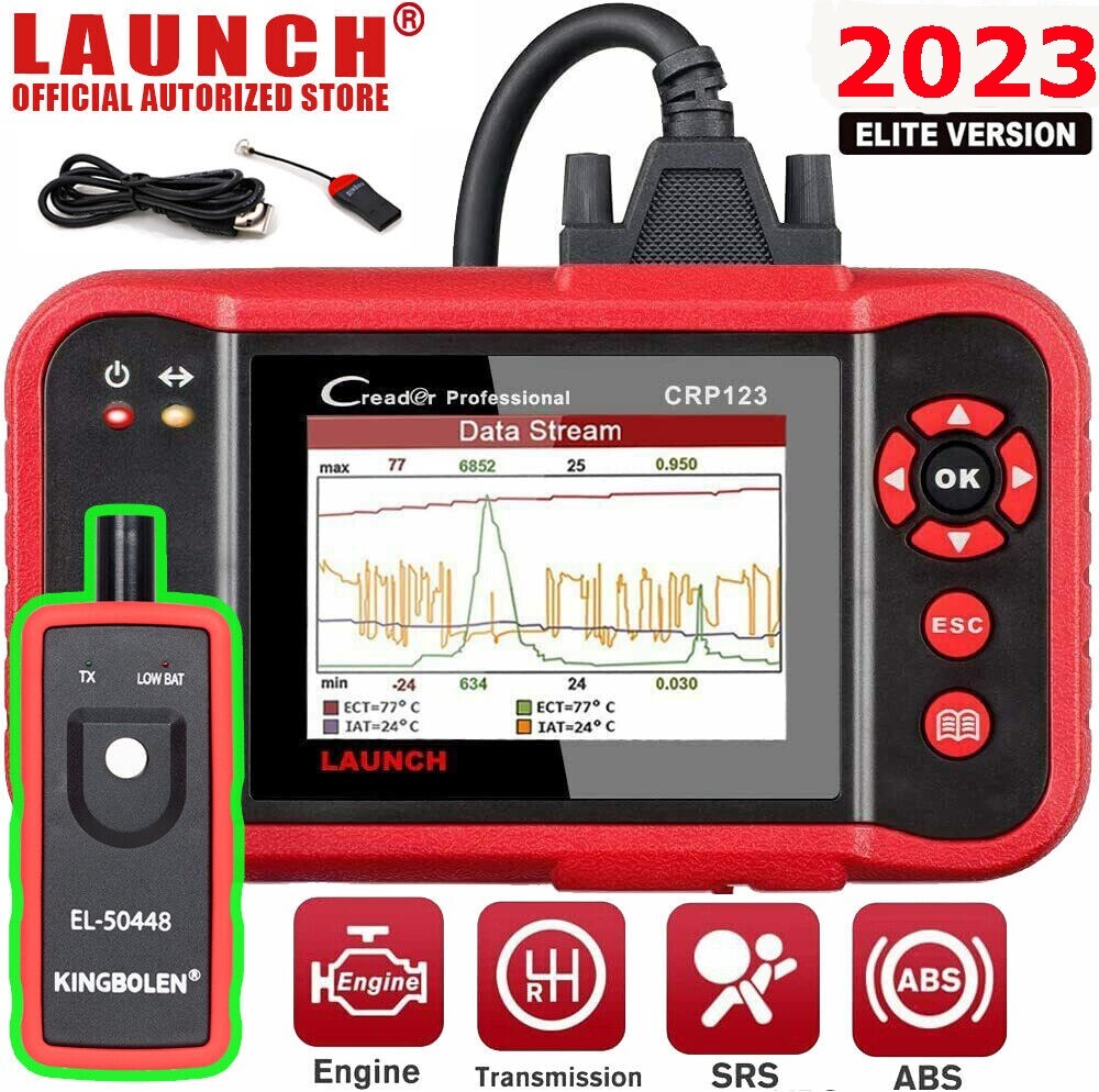LAUNCH CRP123 OBD2 Car Diagnostic Scanner Tool Code Reader Check Engine ABS SRS