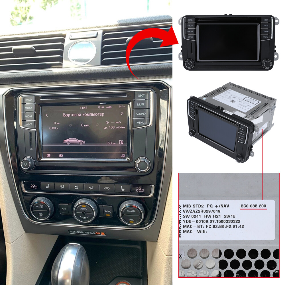 6.5" LCD Touch Screen Display for VW Skoda Sharan MIB STD2 684 680 200 600 Radio