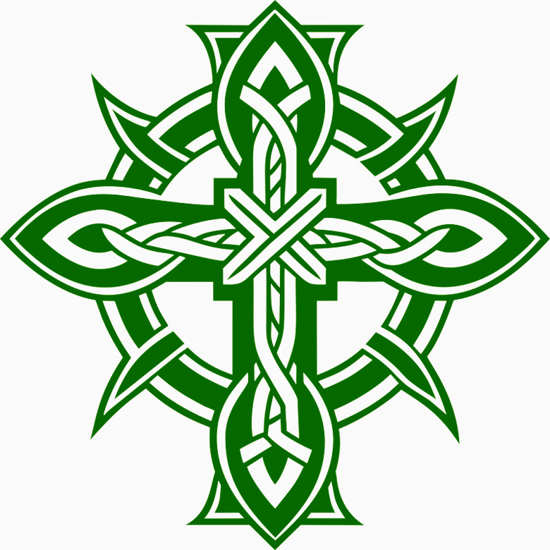 30 Custom Green Blessed Cross Personalized Address Labels