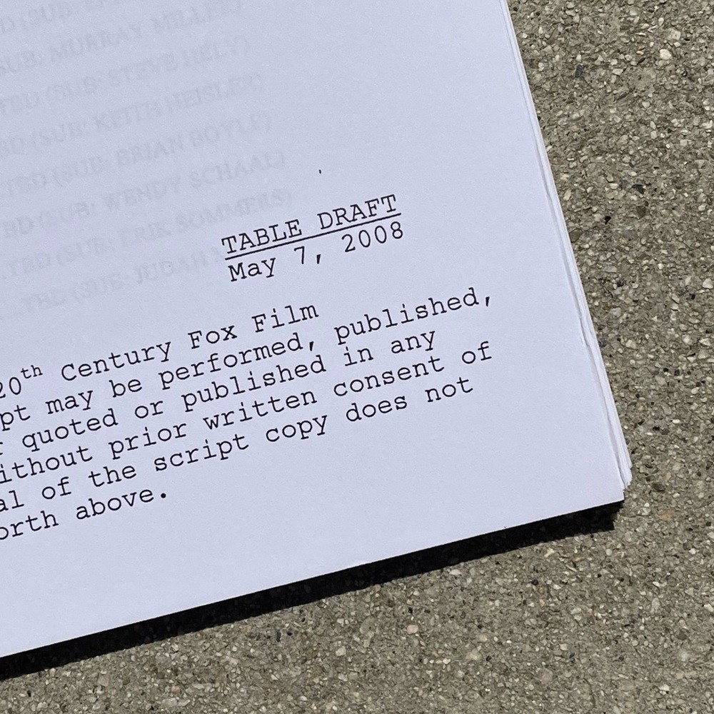 American Dad Scott Grimes 2008 Home Adrone Production Used Table Draft Script