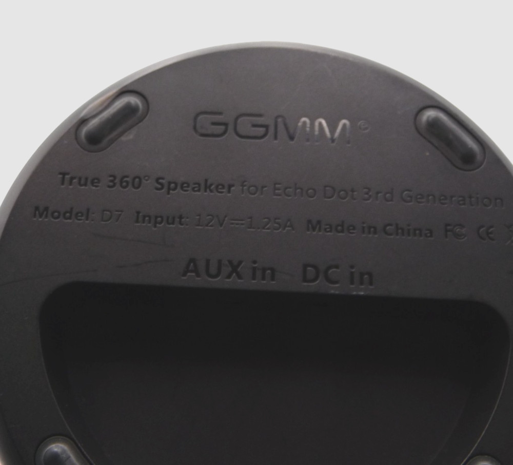 Amazon Echo Dot 3rd Gen + GGMM 360° Rechargeable Speaker Base Bundle