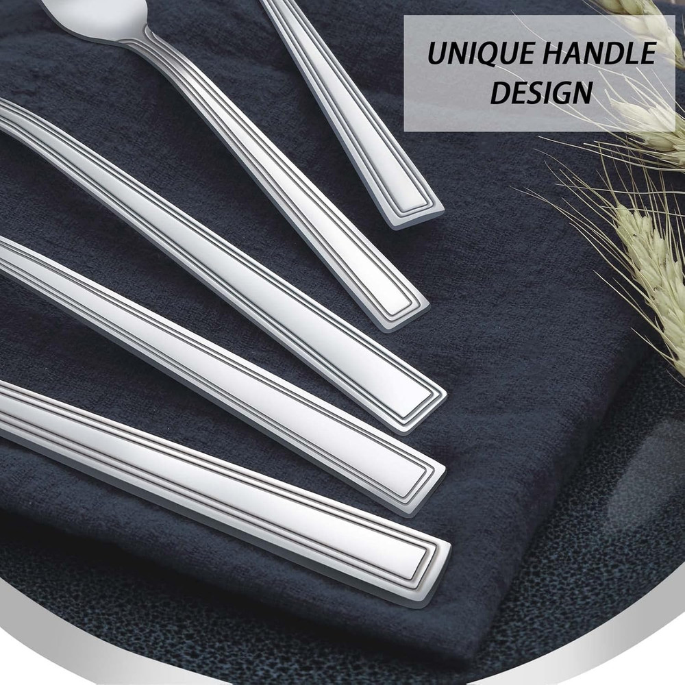 60-Piece Silverware Set for 12 - Stainless Steel Silverware Set, Include Spoo...