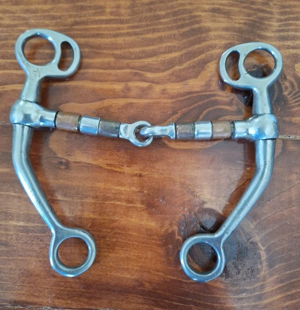 5-1/2” Tom Thumb Western Snaffle Bit With Copper Rollers