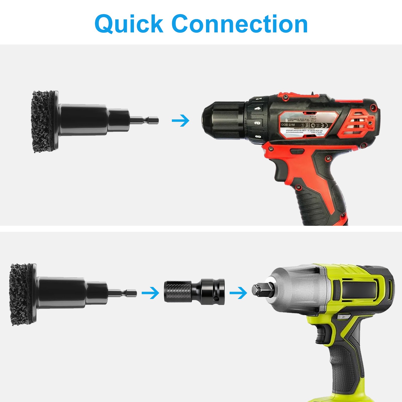 12PCS Wheel Stud Hub Cleaner Rust Removal Kit for Brake Disc Polishing Grinding