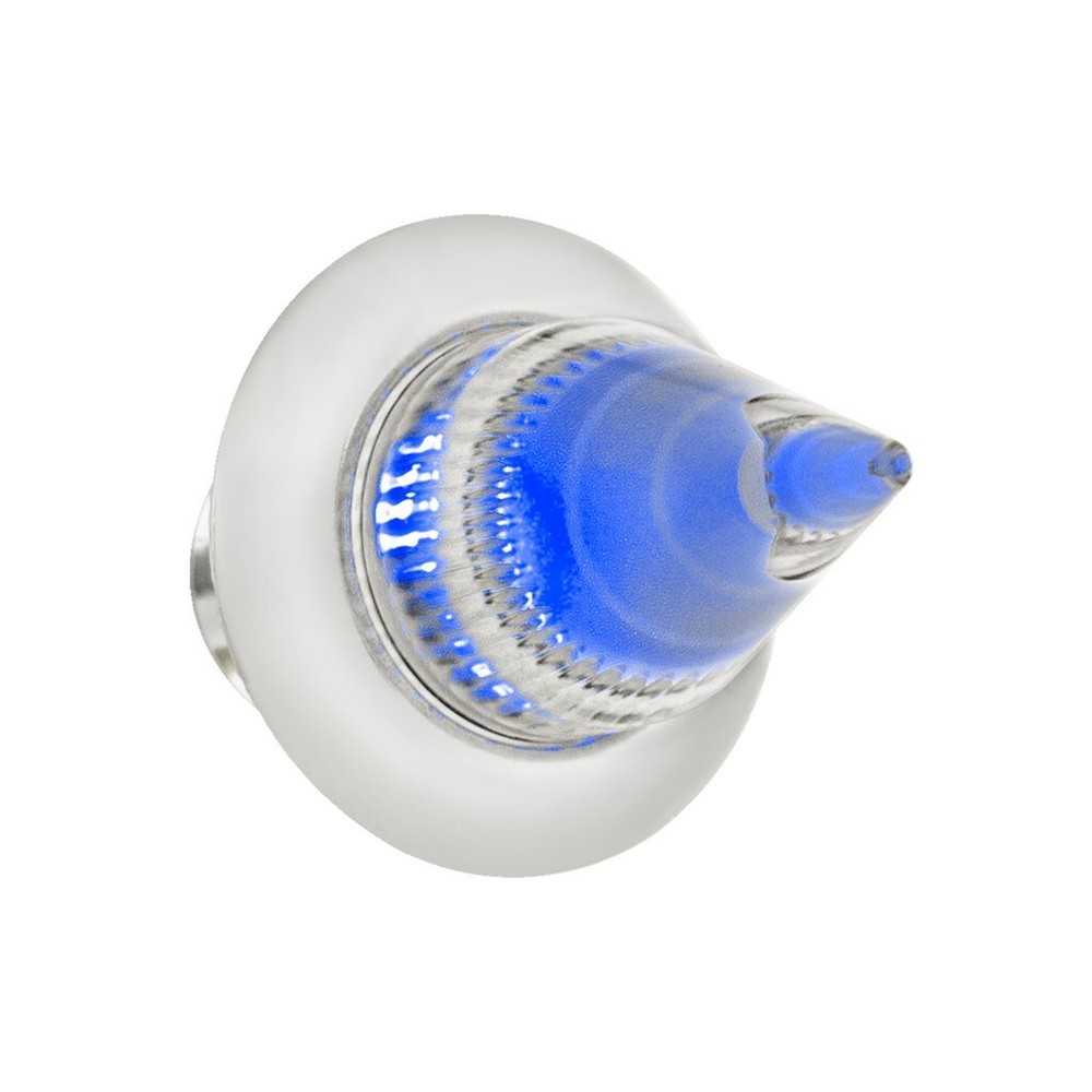 Blue LED / Clear Lens Dual Function Mini Spike Light SS Bezel Clearance/Marker