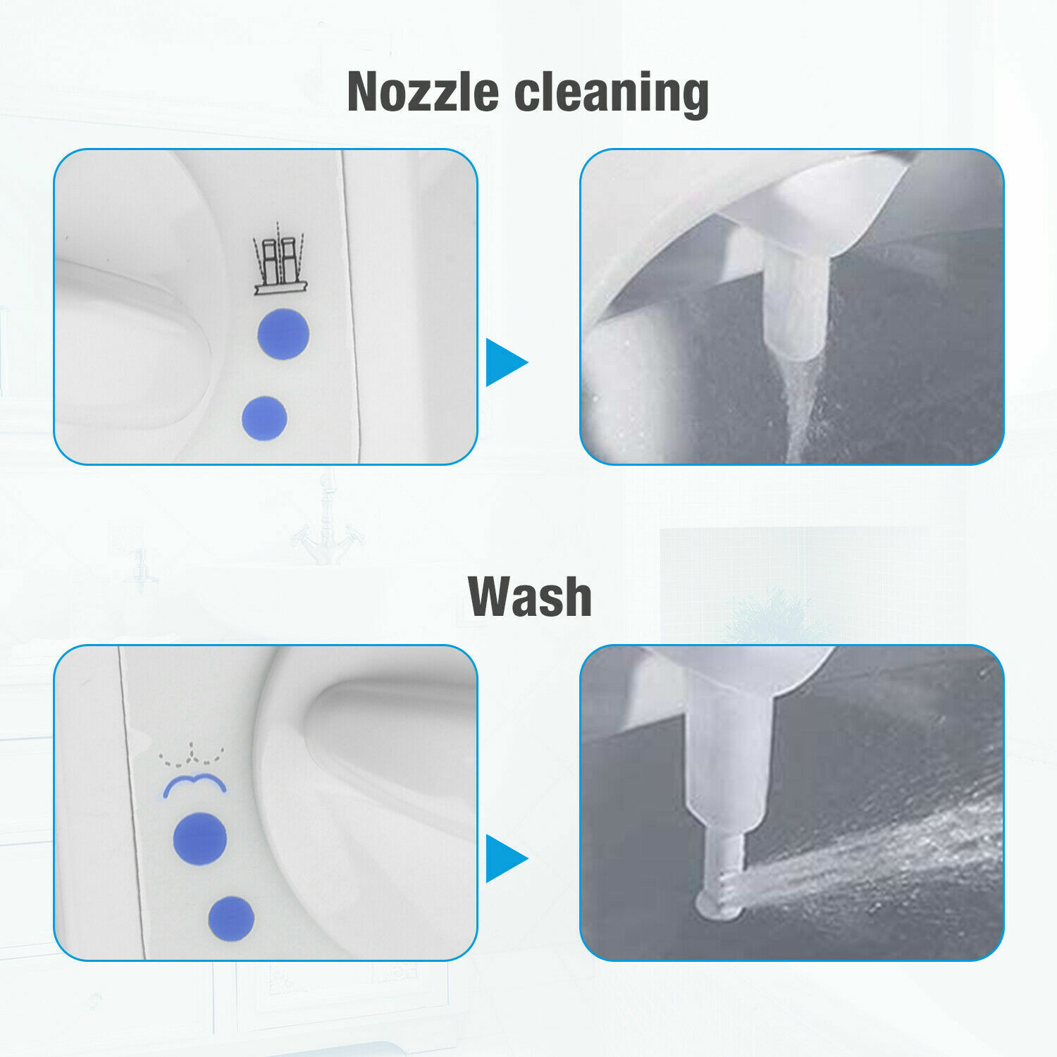 Bidet Fresh Water Spray Kit Non Electric Toilet Seat Attachment Hot Cold Wash