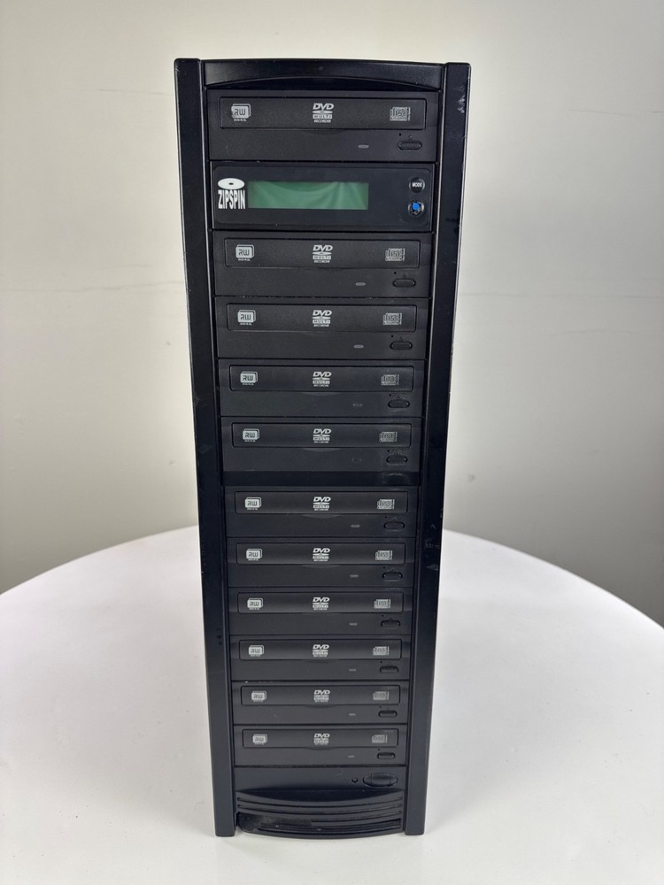 Zipspin 10-Bay CD/DVD Disc Duplication Tower System