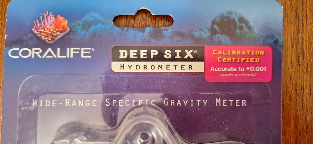 Coralife Deep Six Hydrometer Wide-Range Specific Gravity Meter - NEW SEALED