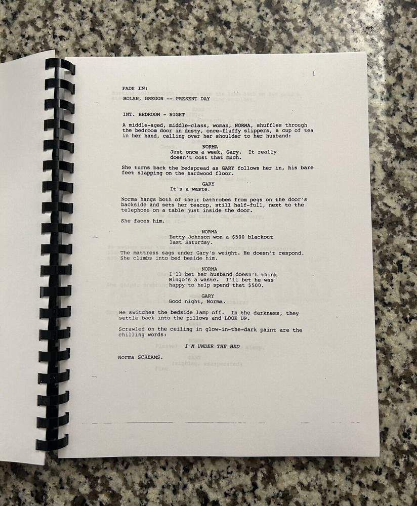 Idle Hands Horror Movie Script Reprint Full Screenplay Script