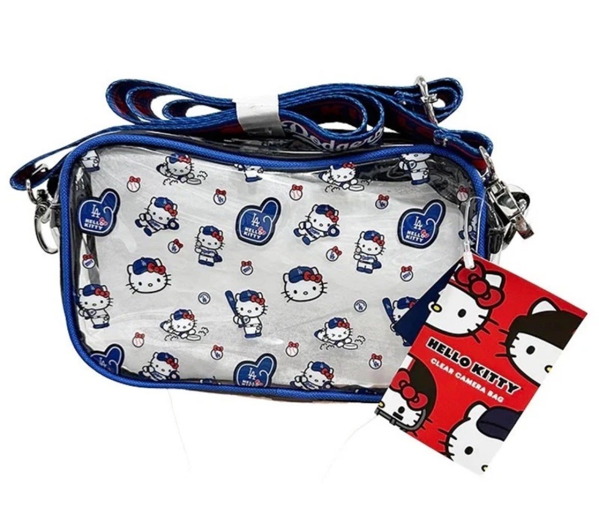 Foco Hello Kitty x Dodgers Clear Crossbody Bag | MLB Official Licensed