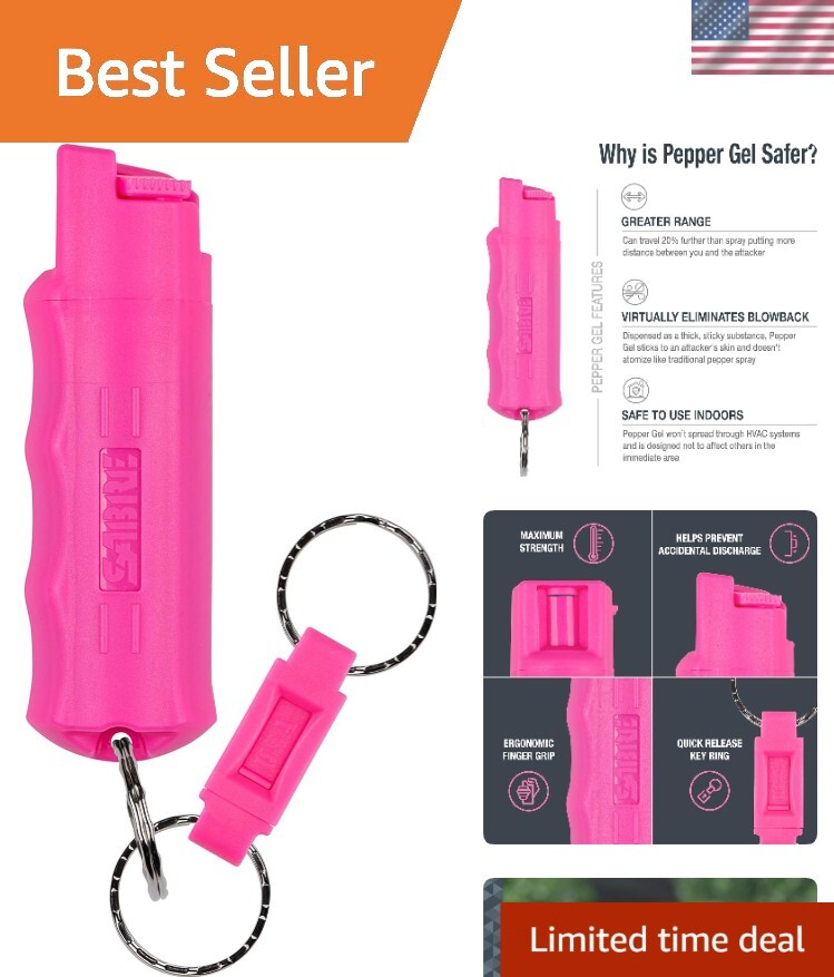Wind-Resistant Pepper Gel with Safety Training - Compact Security Solution