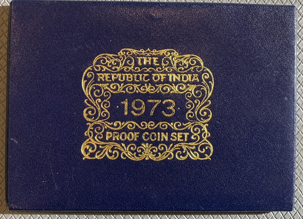 1973 INDIA PROOF MINT SET, ORIGINAL BOX AND CERTIFICATE
