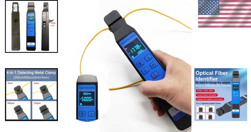 Compact 10KM VFL Optical Fiber Identifier with Optical Power Meter Functionality