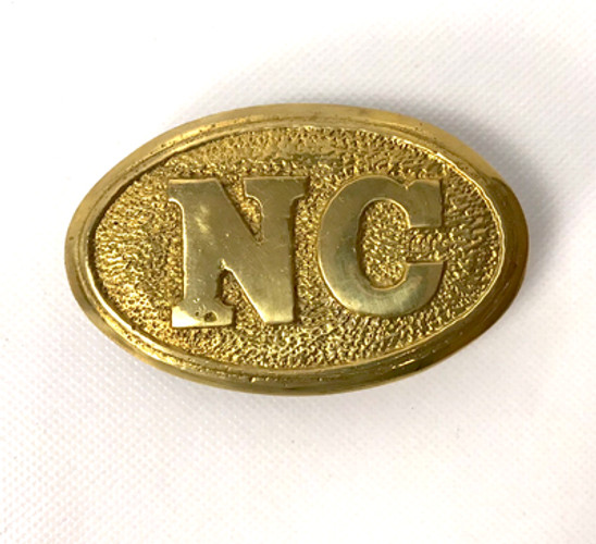 Confederate North Carolina "NC" Belt Buckle