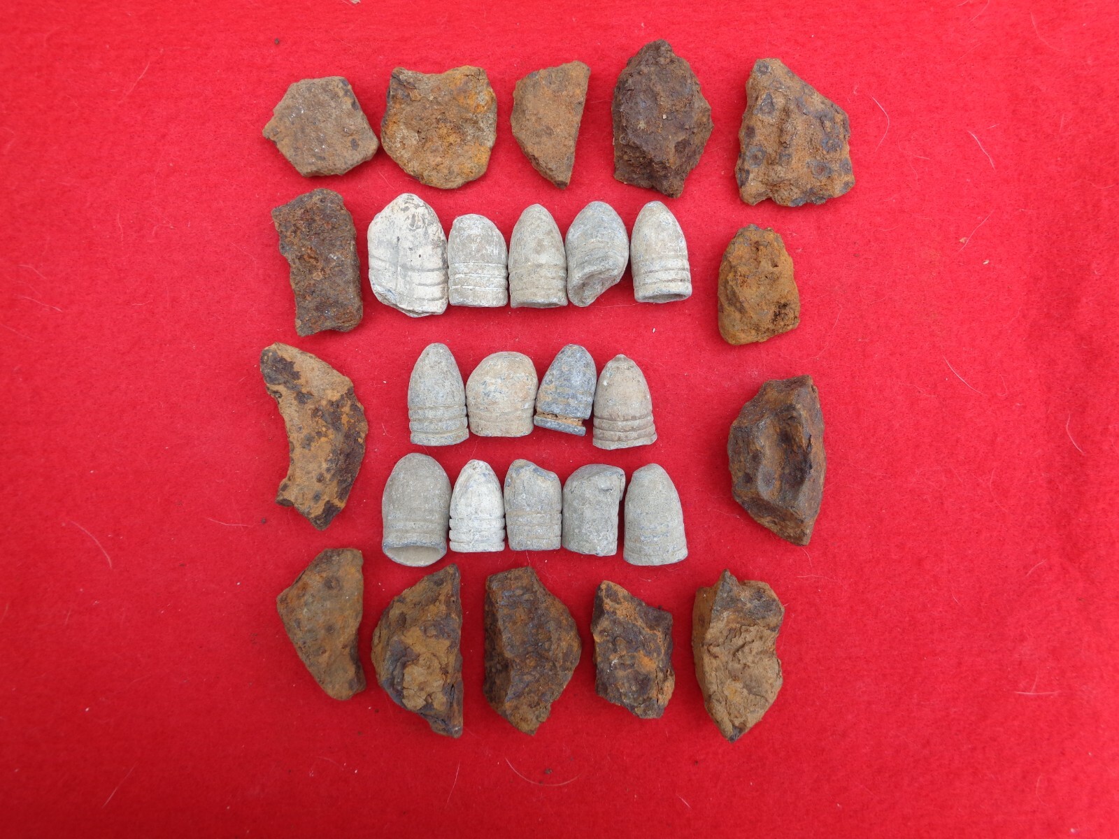 Civil War Exploded Artillery Fragments and Bullets Chattanooga, Tennessee