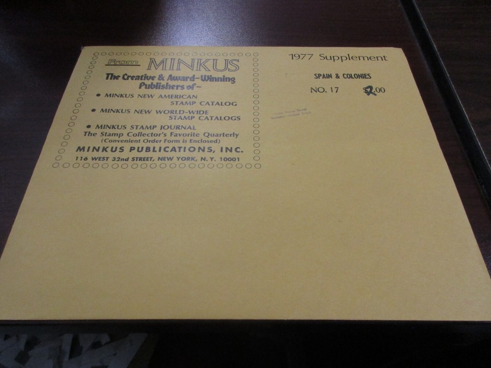 "MINKUS"  1977  SUPPLEMENT SPAIN & COLONIES  #17   W/FREE SHIPPING!!!