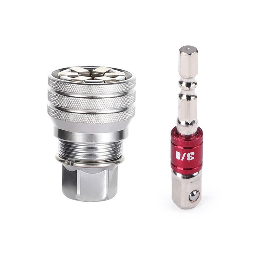 10-19mm Universal Socket Tool Adjustable Multifunction Wrench Sleeve Adapter Kit