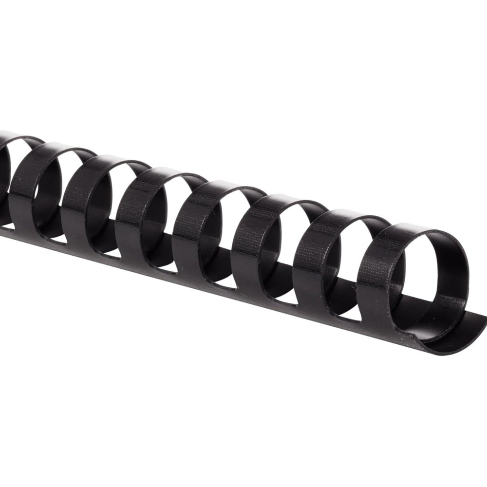 Durable 3/4" CombBind Binding Spines - Black 125 Pack for Document Organization